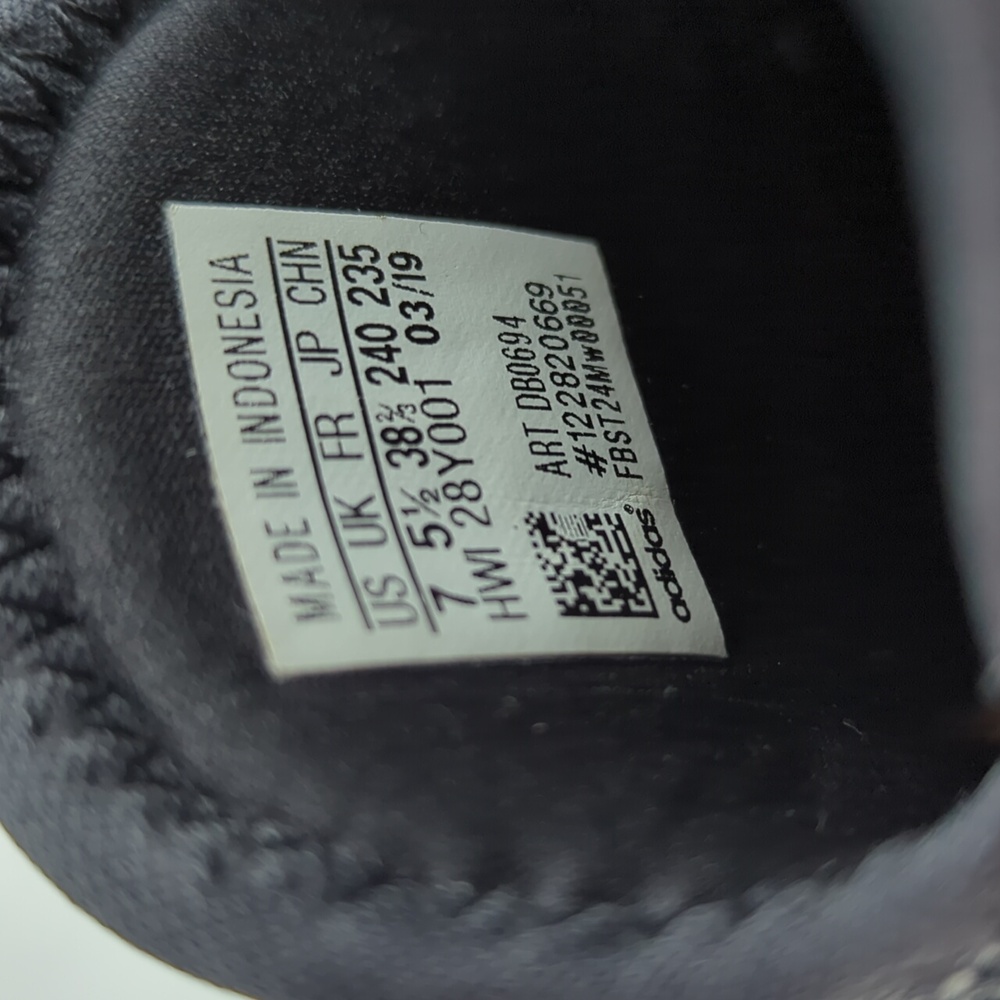 Adidas Cloud Foam Memory Footbed Lightweight Athletic Sneakers 7 Black White - Picture 12 of 14